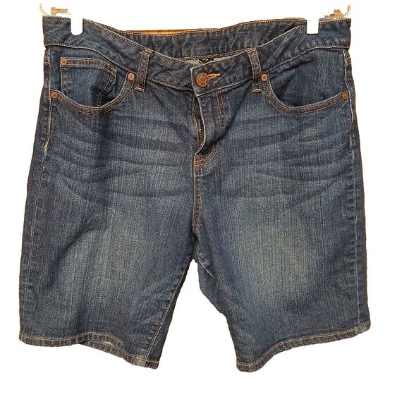 GAP Pants - Gap Womens Medium Wash Denim Blue Jean Shorts Bermuda High Rise Stretch Size 14
